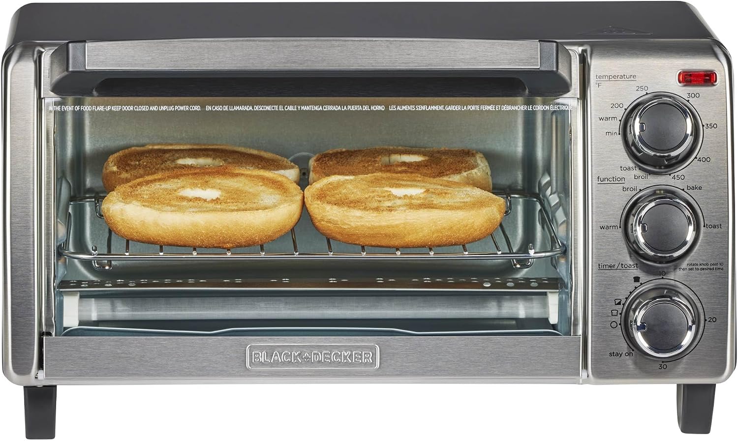 BLACK+DECKER 4-Slice Toaster Oven TO1745SSG