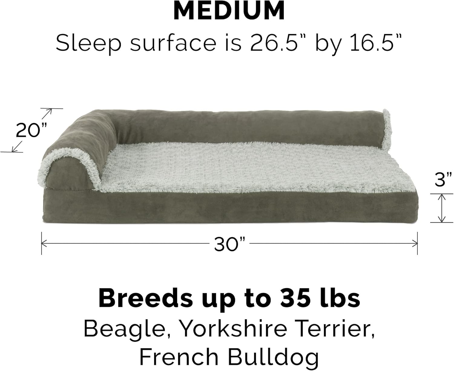 Furhaven Deluxe Chaise Dog Bed