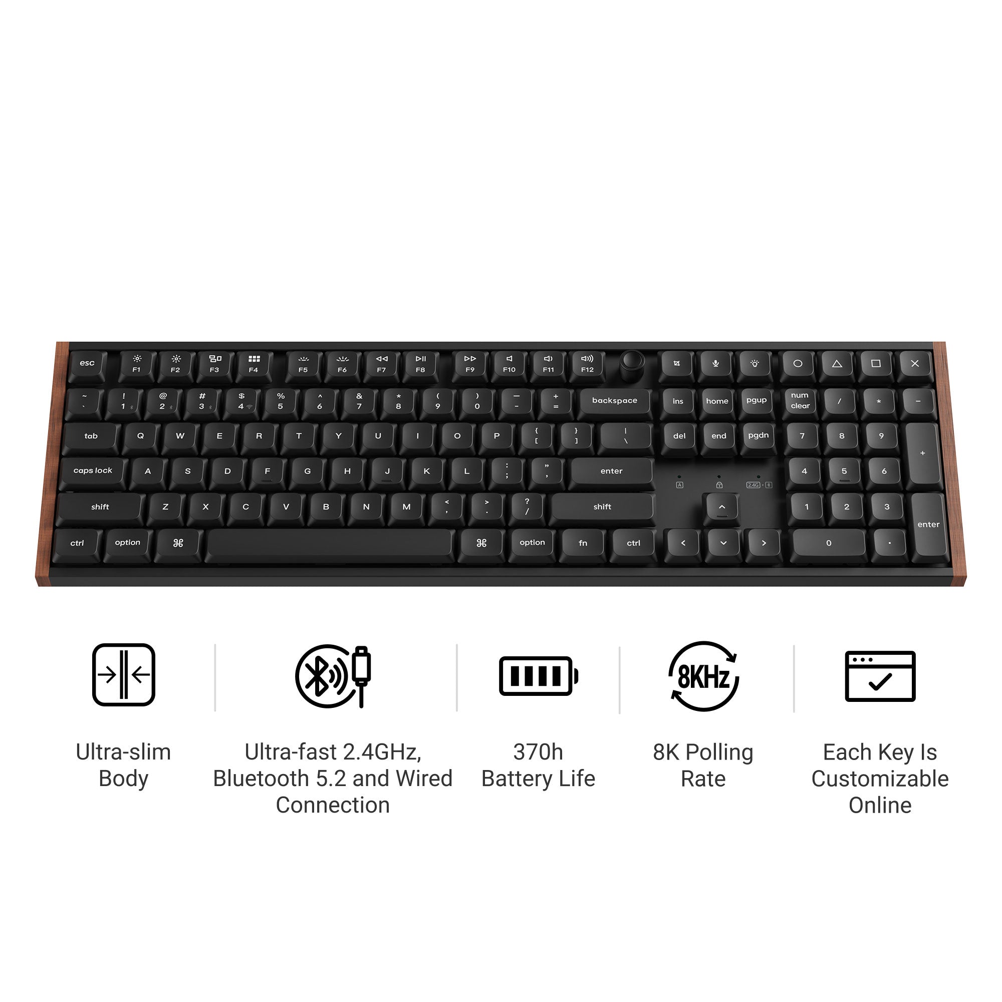 Keychron K2 Pro QMK/VIA Wireless Mechanical Keyboard (Gateron G Pro Red)