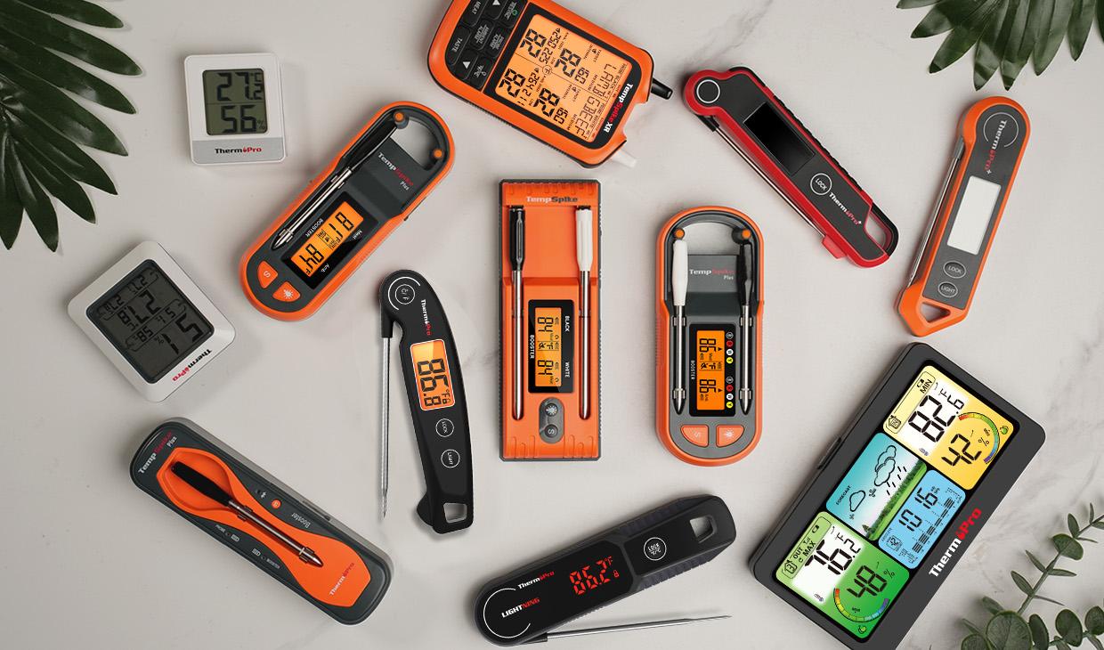 ThermoPro TP25 Wireless Bluetooth Meat Thermometer with 4 Color-Coded Probes